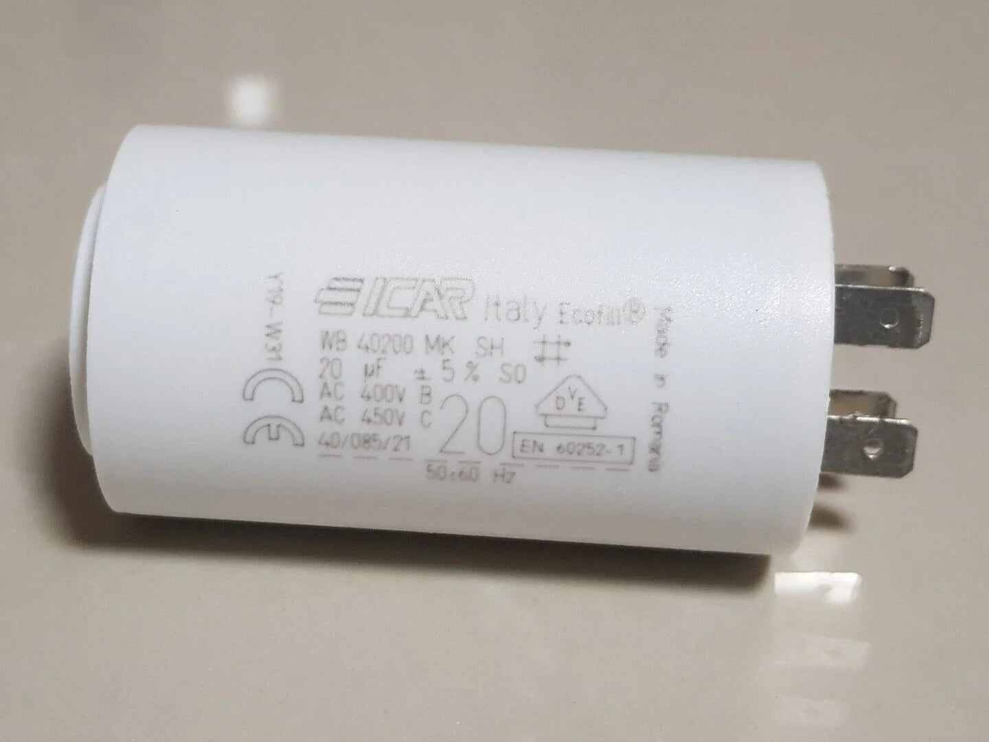 ICAR 20μF/450V running capacitor 50/60Hz 4 pins applicable to electric motor pump fan and dryer - Hankemotor - AU