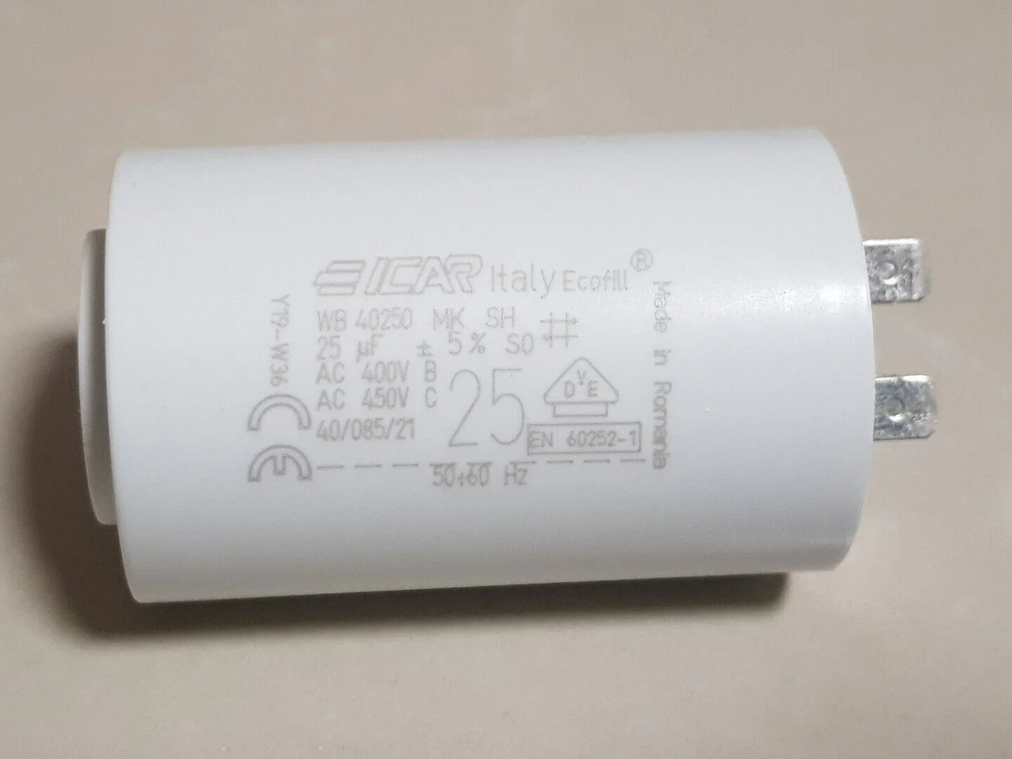 ICAR 25μF/450V running capacitor 50/60Hz 4 pins applicable to electric motor pump fan and dryer - Hankemotor - AU