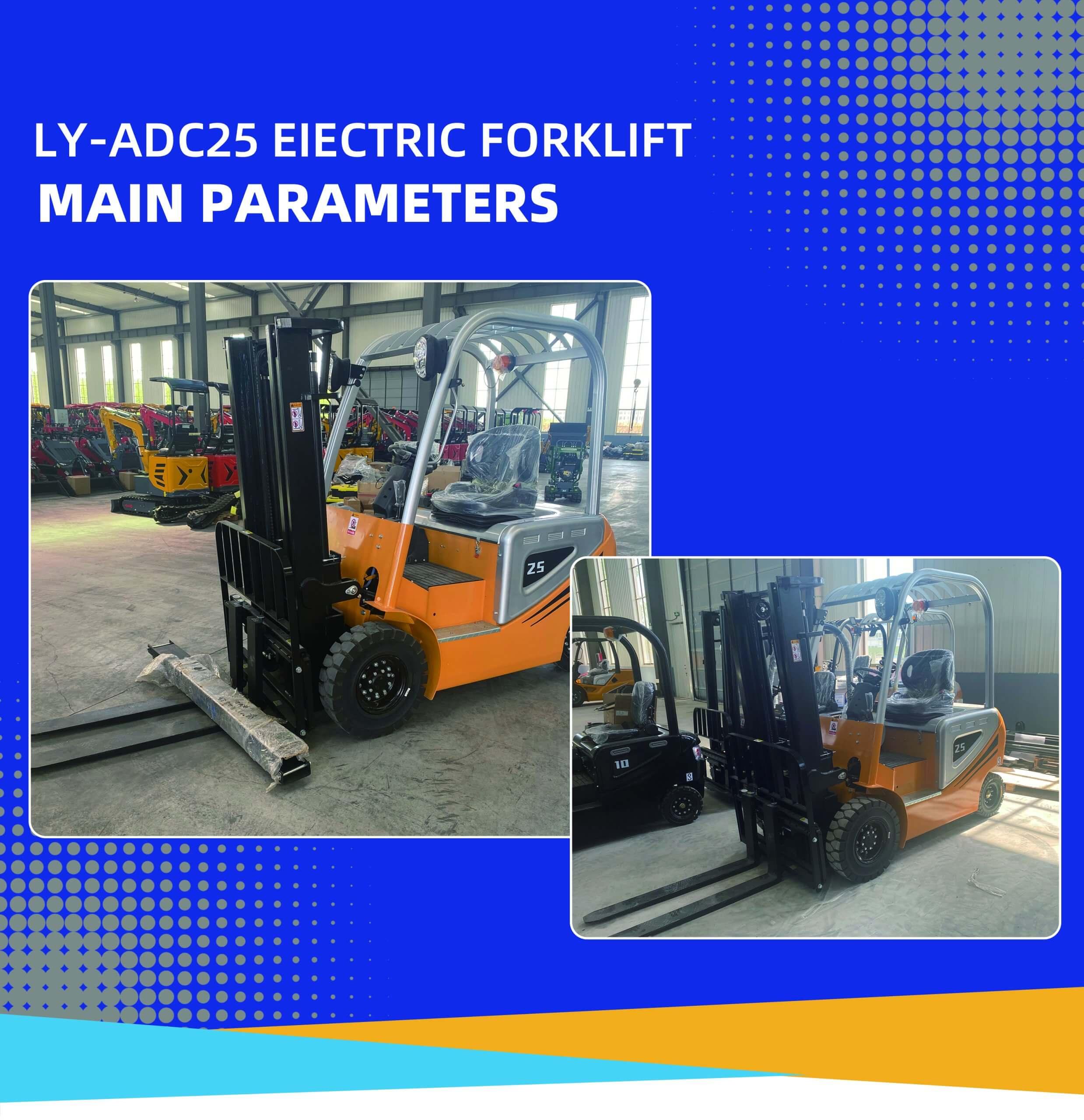 Brand New 2.5 Ton Electric Forklift Truck Permanent Magnet Synchronous Motor Battery 72V - Hankemotor - AU