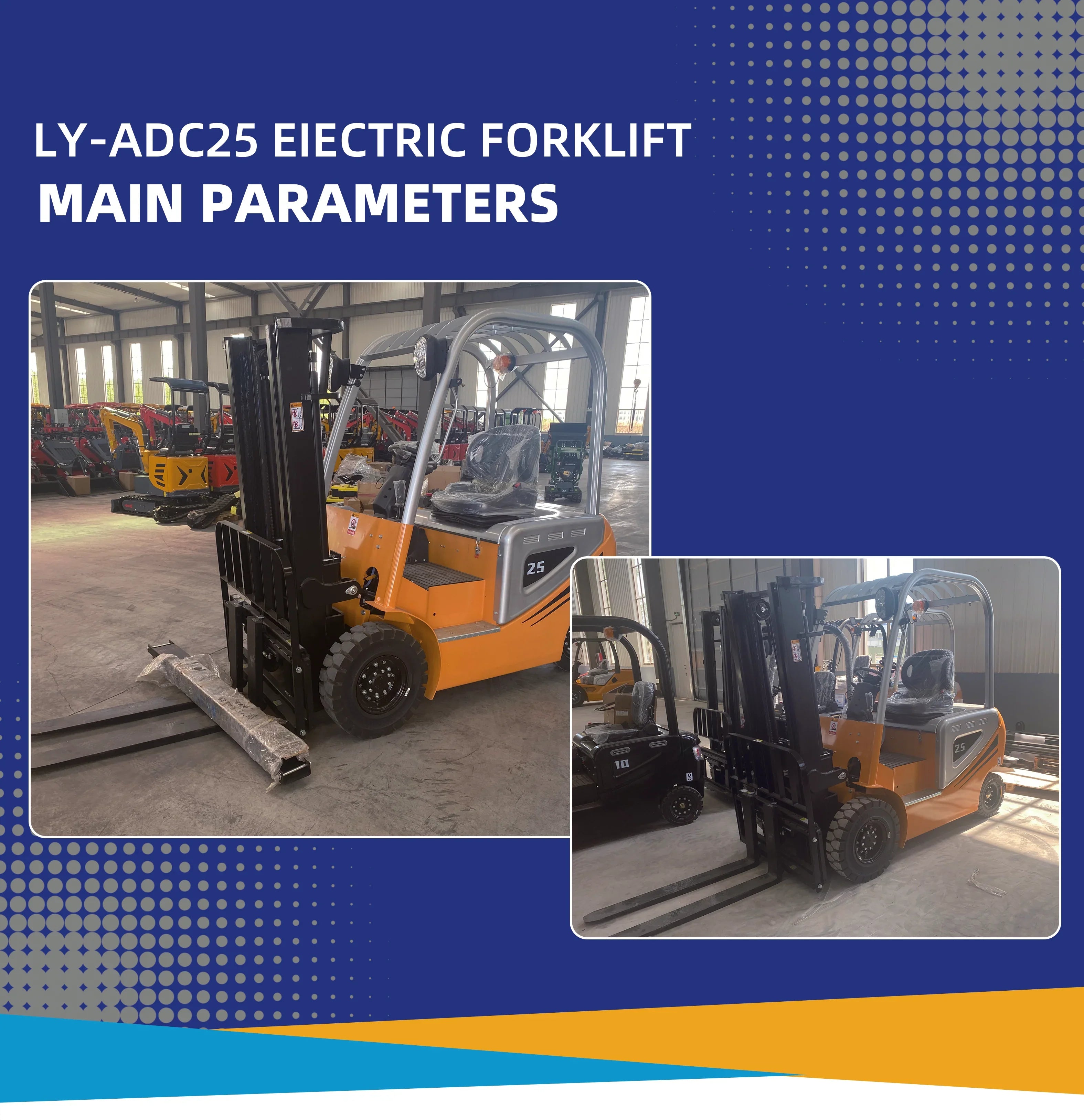 New Electric Forklift - 2.5T Permanent Magnet Synchronous Motor Battery 72V - Hankemotor - AU