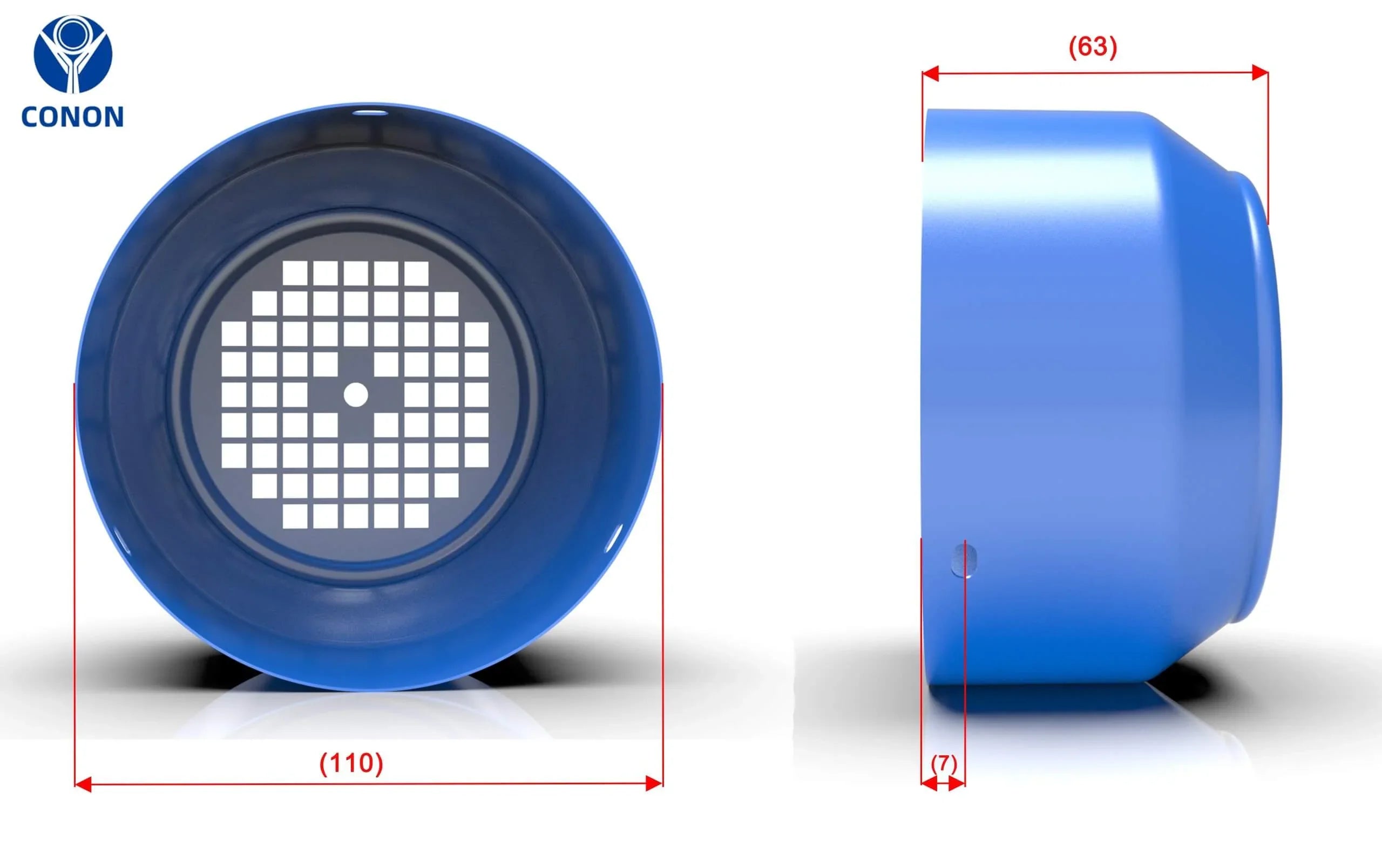 Frame number 56-132 three-phase asynchronous motor fan cover 3 mounting holes - Hankemotor - AU
