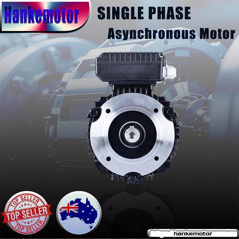 Brand-new 2POLES 2800RPM B14 FLANGE 1.1kw/1.5HP motor single-phase 240v REVERSIBLE CSCR shaft 19mm - Hankemotor - AU