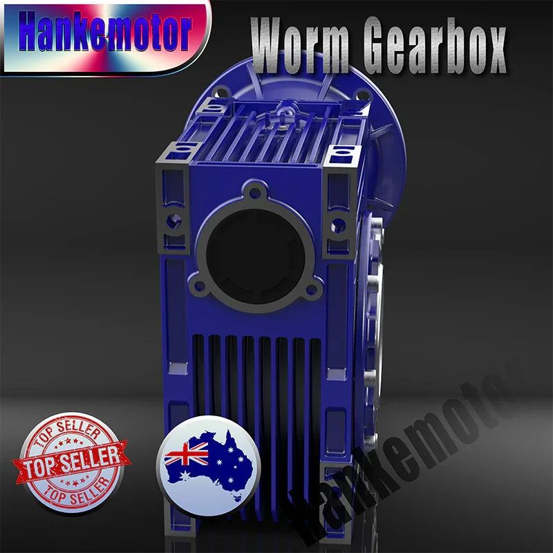 NMRV030 30:1 Worm Reducer B5 11mm Input Shaft Compatible with 63 Frame Motors - Hankemotor - AU