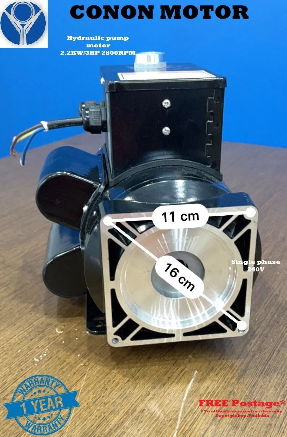 Single phase 2.2kw Hydraulic pump motor 2800rpm car vehicle lift hoist 9 spins - Hankemotor - AU