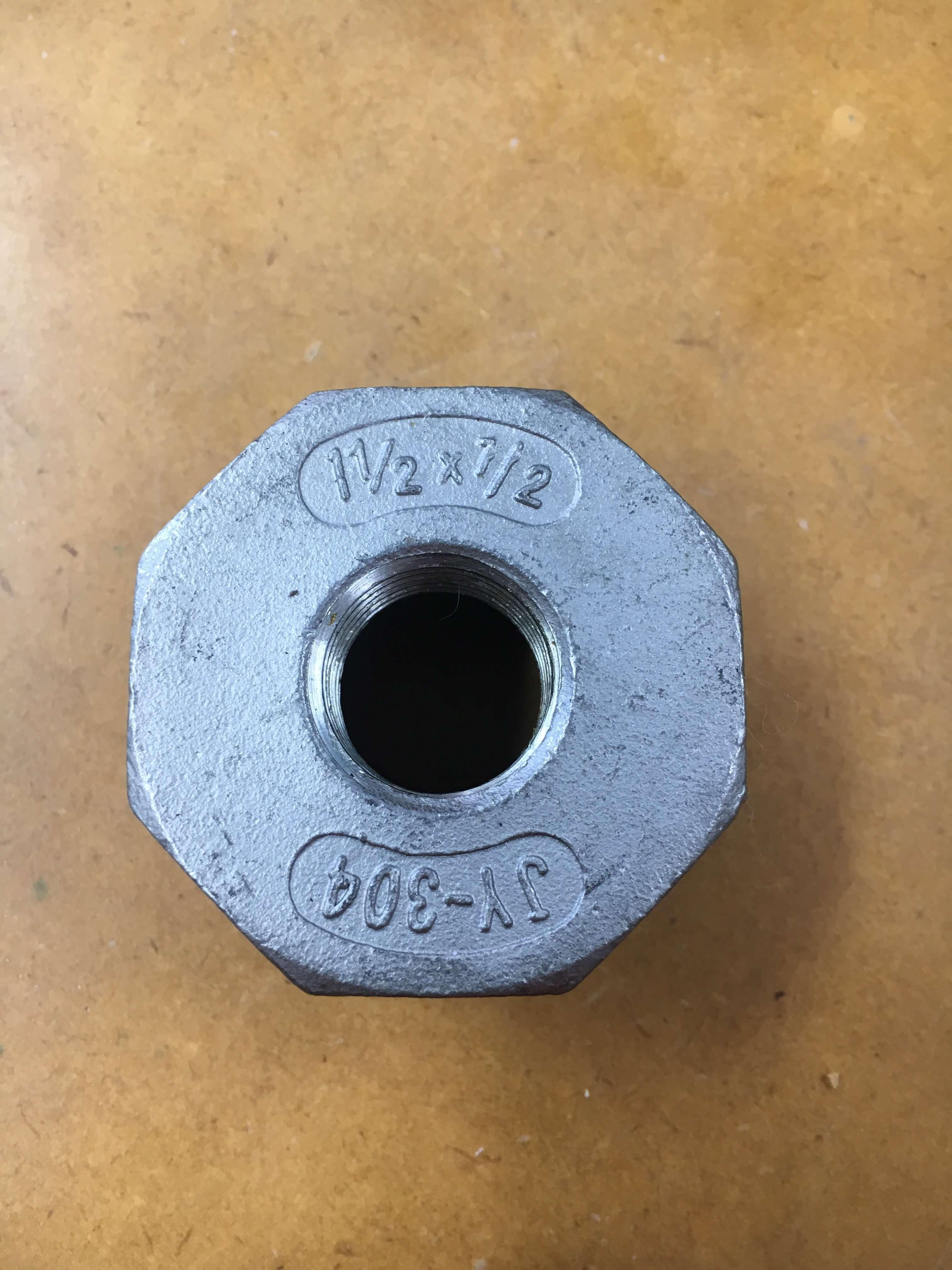 1 1/2'' to 1/2'' fitting reducer pipe adapter Stainless Steel - Hankemotor - AU