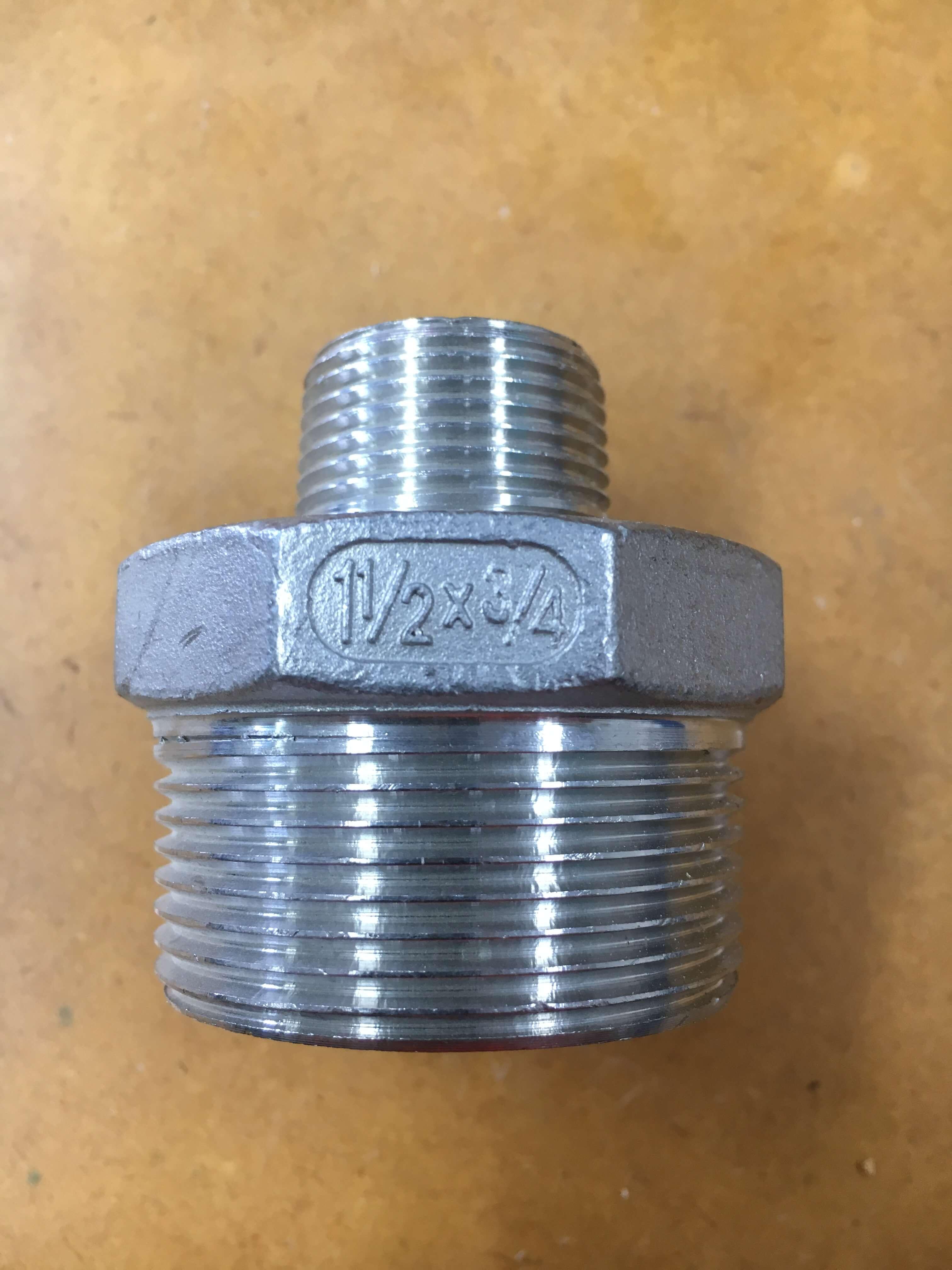 1 1/2'' to 3/4'' fitting reducing reducer pipe adapter Stainless Steel M - Hankemotor - AU