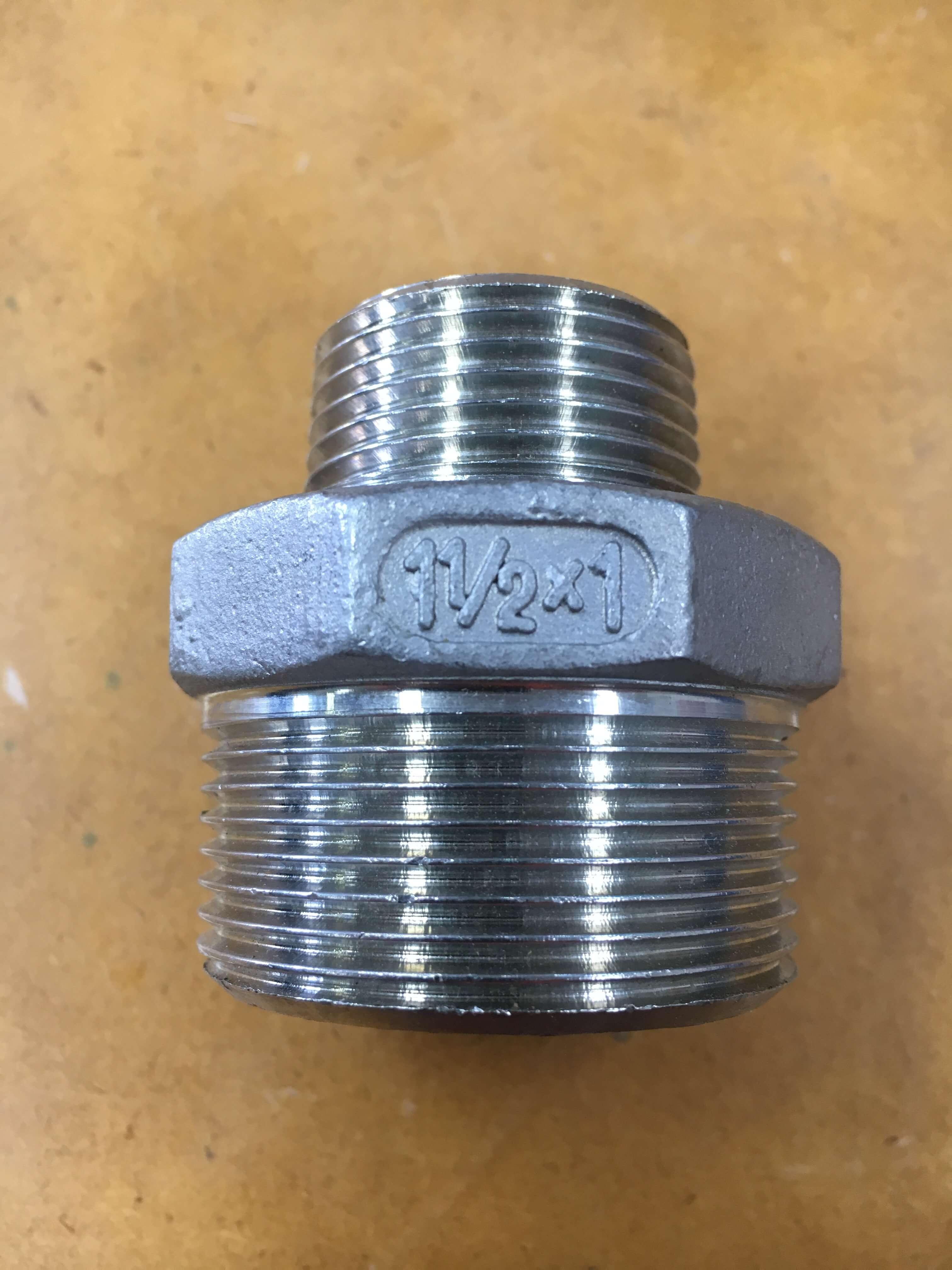 1 1/2'' to 1'' fitting reducing reducer pipe adapter Stainless Steel. 304-2 - Hankemotor - AU