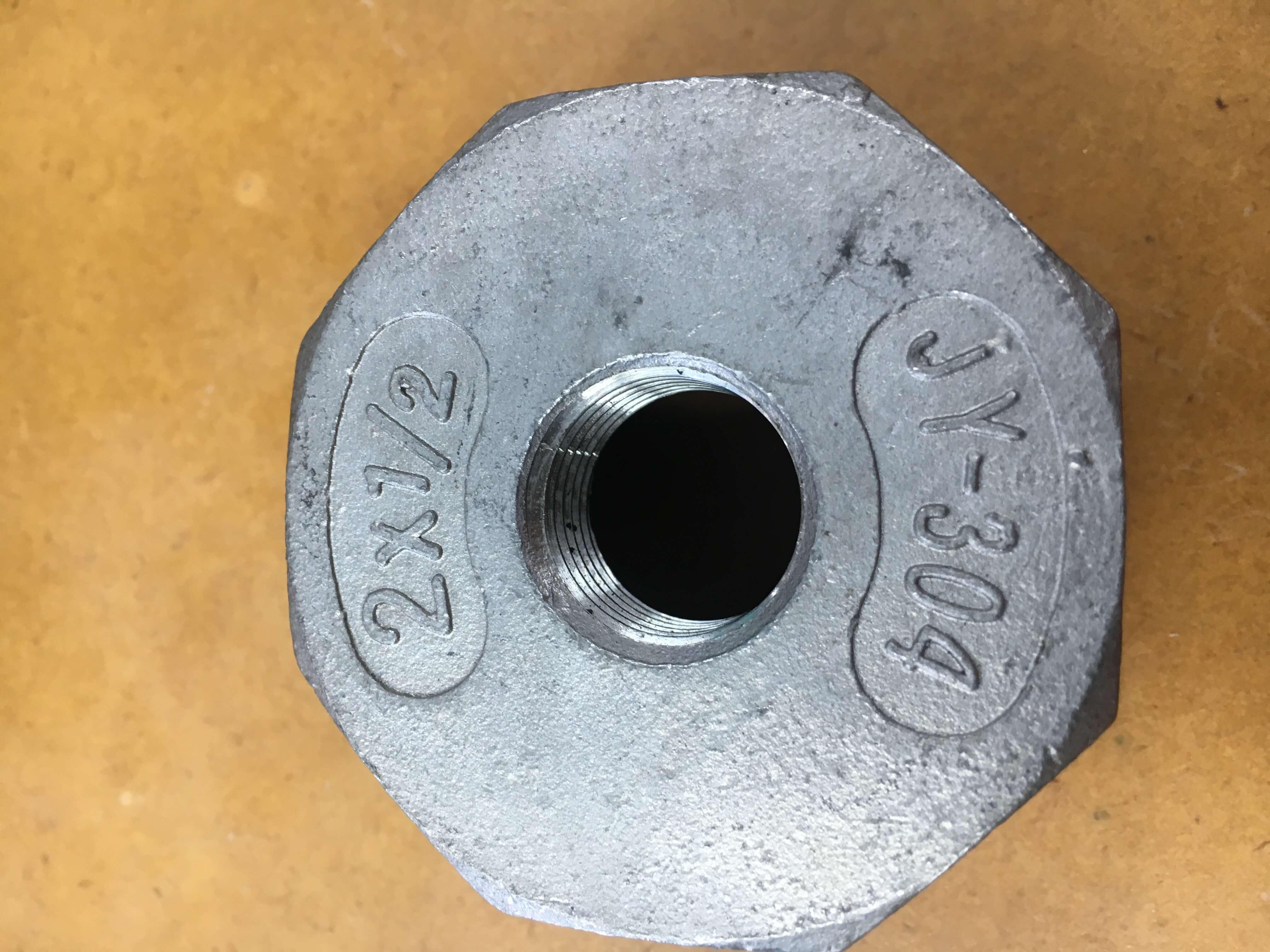 2'' to 1/2'' fitting reducing reducer pipe adapter Stainless Steel. 304 - Hankemotor - AU