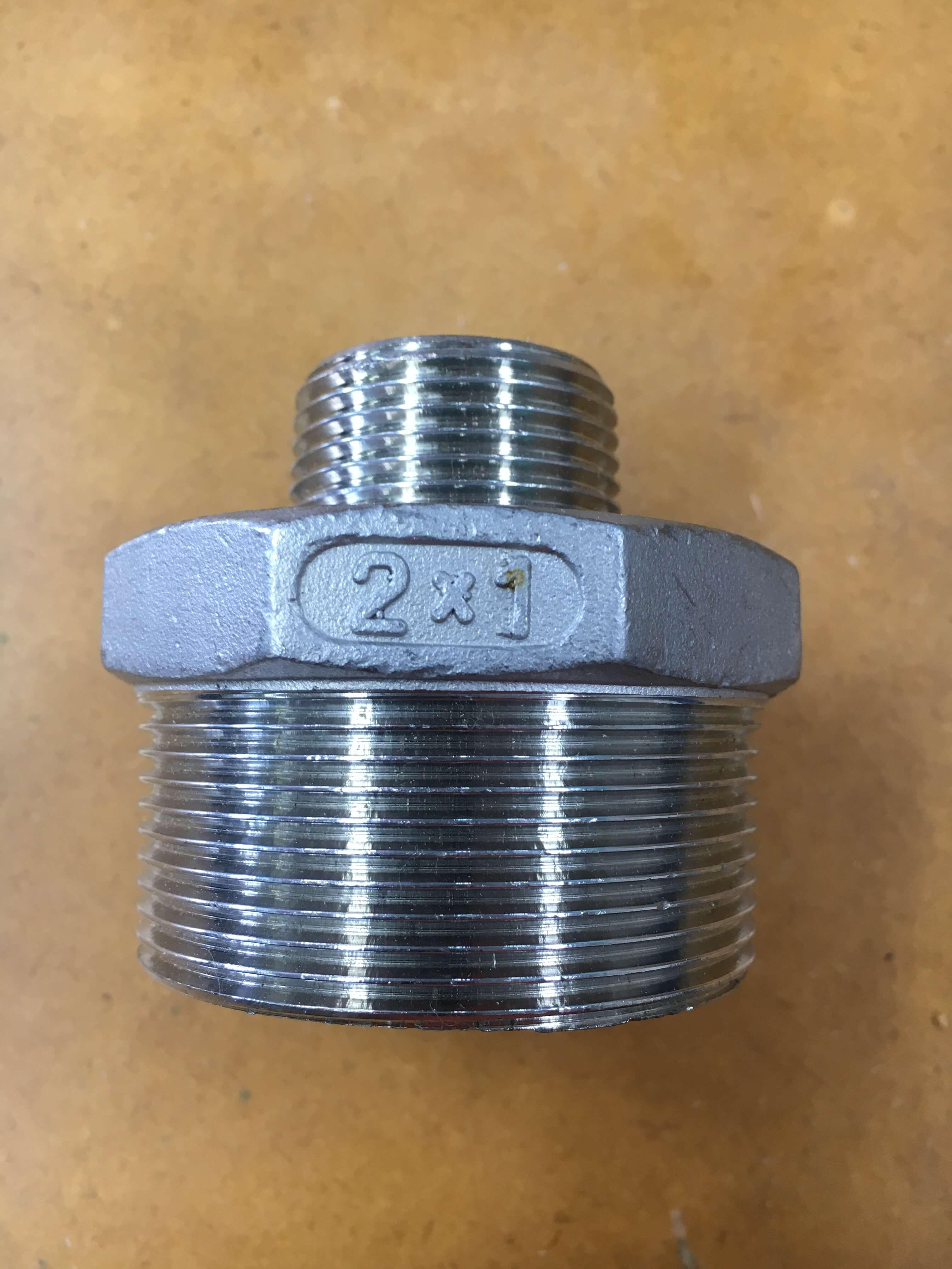 2'' to 3/4'' fitting reducing reducer pipe adapter Stainless Steel. 304 M - Hankemotor - AU