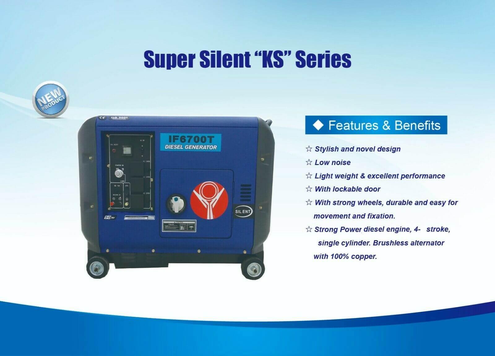 4.5kw Super Slient Diesel Generator Light Weight Portable Stylish durable - Hankemotor - AU