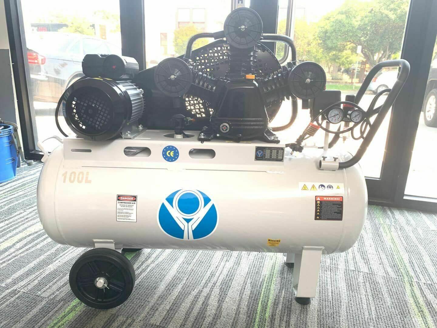 12CFM 342L/MIN 100L TANK SINGLE 8BAR 240V 2.2KW/3HP 120PSI PISTON AIR COMPRESSOR - Hankemotor - AU