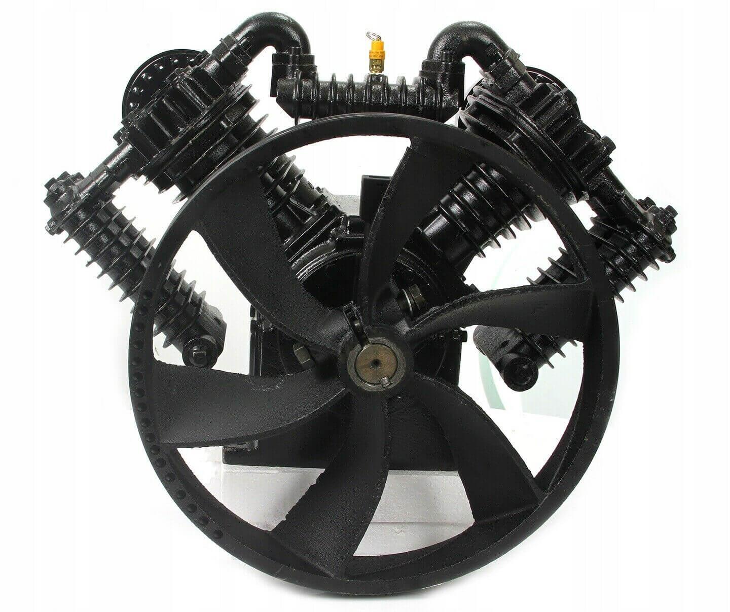 HIGH PRESSURE 2 STAGES COMPRESSOR PUMP 42CFM 175PSI 13BAR CASTIRON MADE 10HP - Hankemotor - AU