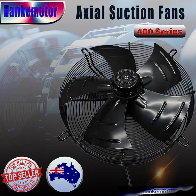 Axial Fan 4pole Fan Diameter 400mm 3Phase 415V 1400rpm Suction for Evaporate Refrigerated - Hankemotor - AU
