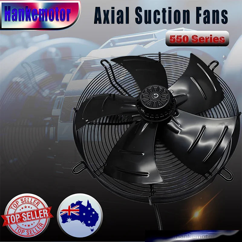 4pole 1400rpm Axial Fan YWF4D 550mm 3 Phase 415V Suitable for ventilation and circulation equipment - Hankemotor - AU