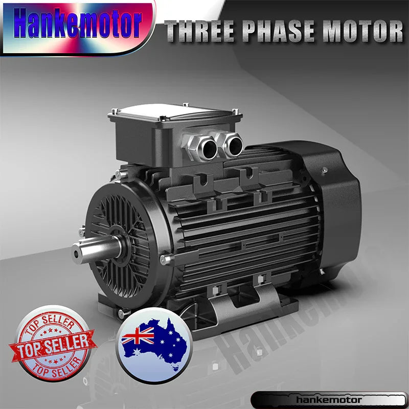 Brand-new 2.2kw 3HP 2800rpm shaft 19mm Electric motor Three-phase 240/415V suitable for pumps and fans - Hankemotor - AU