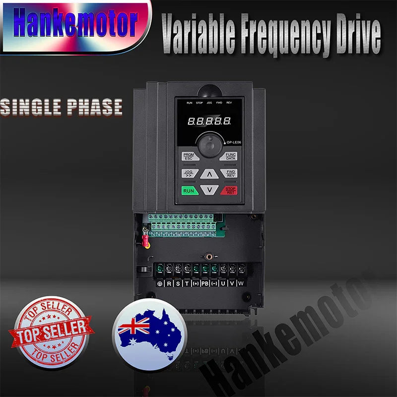 Single Phase varaible frequency drive with Electric motor speed control package - Hankemotor - AU