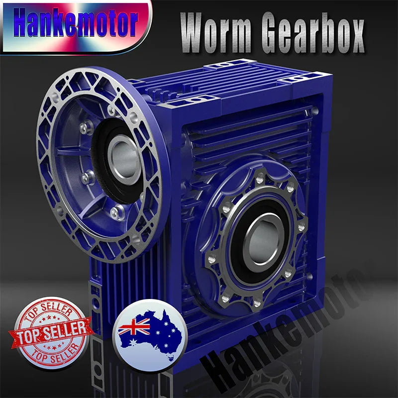 NMRV030 30:1 Worm Reducer B5 11mm Input Shaft Compatible with 63 Frame Motors - Hankemotor - AU