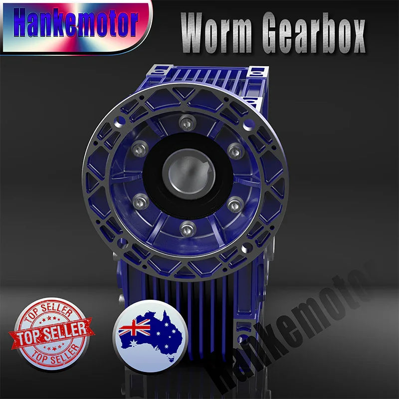 NMRV030 30:1 Worm Reducer B5 11mm Input Shaft Compatible with 63 Frame Motors - Hankemotor - AU