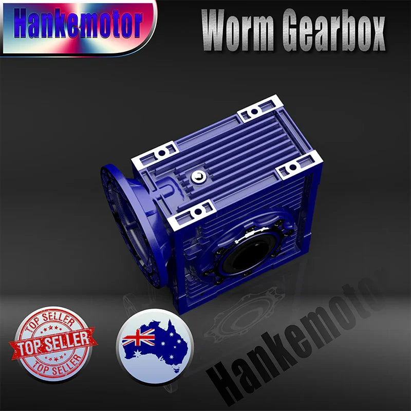 NMRV030 30:1 Worm Reducer B5 11mm Input Shaft Compatible with 63 Frame Motors - Hankemotor - AU